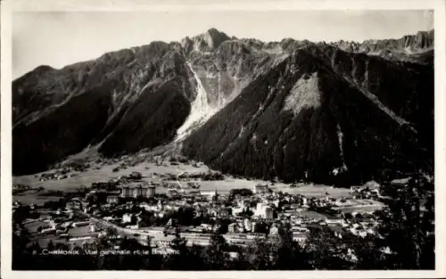 Ak Chamonix Mont Blanc Haute Savoie, Berglandschaft,  Vue generale et le Brent