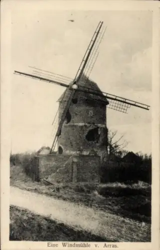 Ak Arras Pas de Calais, Windmühle