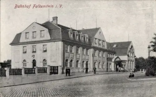 Ak Falkenstein im Vogtland, Bahnhof