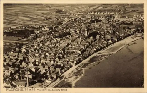 Ak Flörsheim am Main, Luftbild