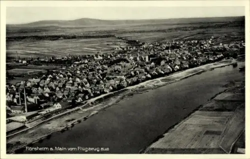 Ak Flörsheim am Main, Luftaufnahme