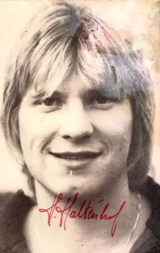 Autogrammkarte Fußballer Holger Haltenhof, Hamburger SV, Autogramm