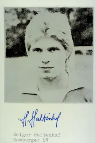 Autogrammkarte Fußballer Holger Haltenhof, Hamburger SV, Autogramm