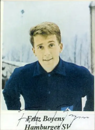 Autogrammkarte Fußballer Fritz Boysens, Hamburger SV, Autogramm
