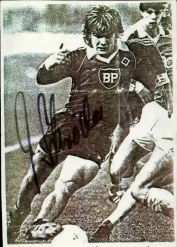 Autogrammkarte Fußballer Schröder, Hamburger SV, Autogramm