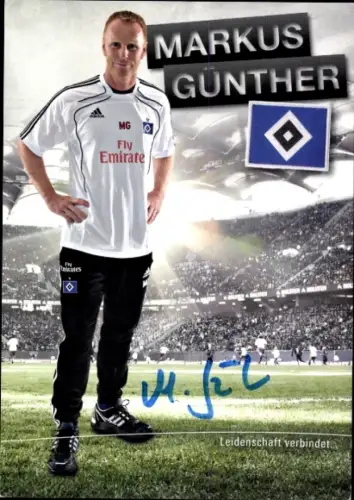 Autogrammkarte Athletiktrainer Markus Günther, Hamburger SV, Autogramm