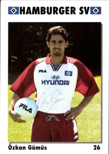 Autogrammkarte Fußballer Özkan Gümüs, Hamburger SV, Autogramm