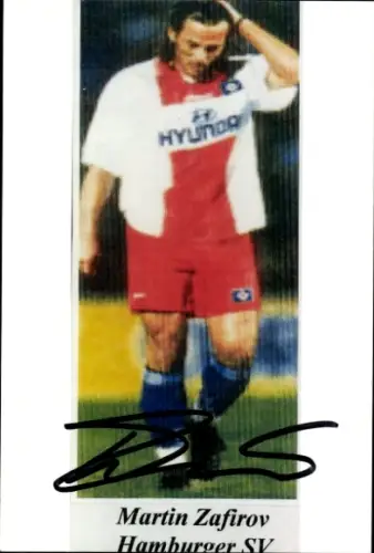 Autogrammkarte Fußballer Martin Zafirov, Hamburger SV, Autogramm