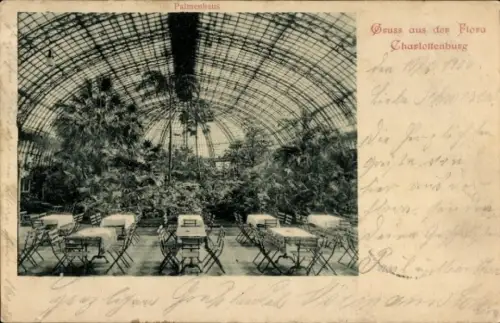 Ak Berlin Charlottenburg, Flora, Restaurant