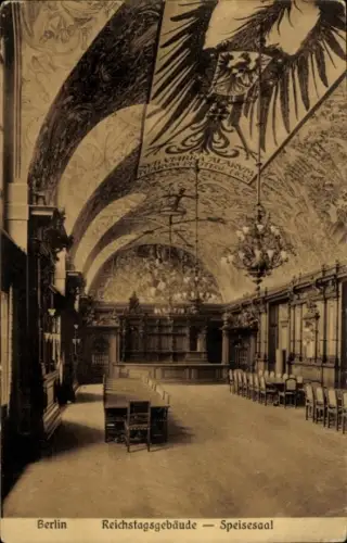 Ak Berlin Tiergarten, Reichstagsgebäude, Speisesaal