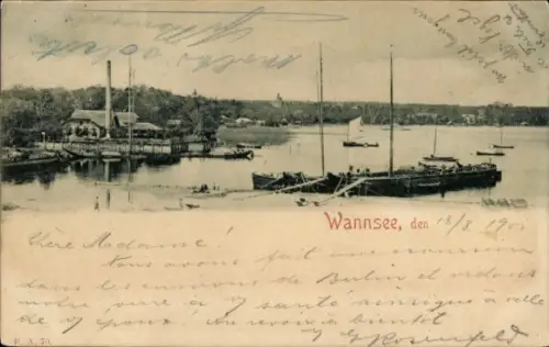 Ak Berlin Zehlendorf Wannsee, Gesamtansicht