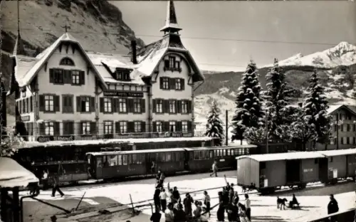 Ak Grindelwald Kanton Bern, Bahnhofhotel Terminus