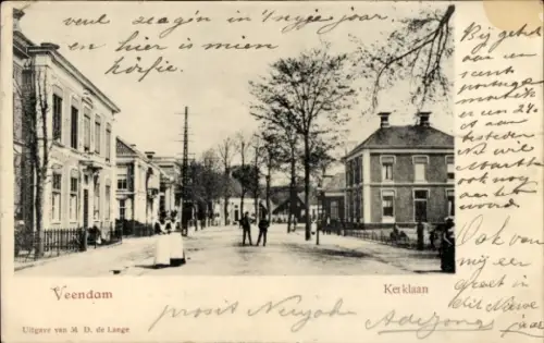 Ak Veendam Groningen Niederlande, Kerklaan
