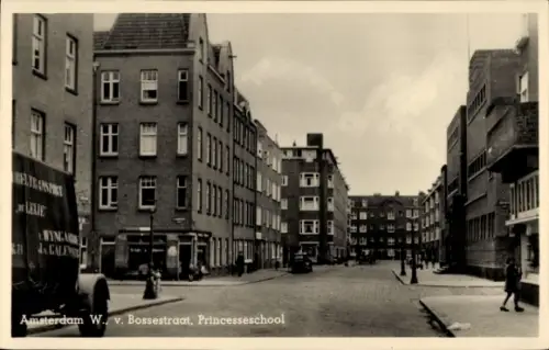 Ak Amsterdam Nordholland Niederlande, Bossestraat, Princesseschool
