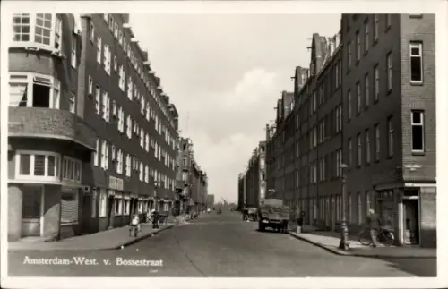Ak Amsterdam Nordholland Niederlande, Straßenpartie, Bossestraat