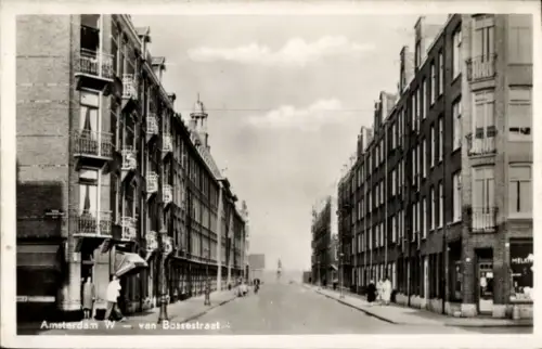 Ak Amsterdam Nordholland Niederlande, Straßenpartie, Bossestraat