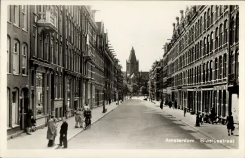 Ak Amsterdam Nordholland Niederlande, Straßenansicht, Blasiusstraat