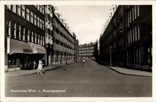 Ak Amsterdam Nordholland Niederlande, Straßenansicht, van Beuningenstraat