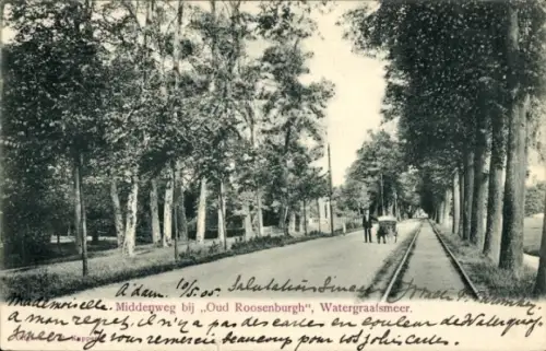 Ak Watergraafsmeer Amsterdam Nordholland, Middenweg bij Oud Roosenburgh
