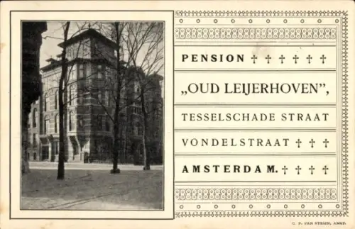 Passepartout Ak Amsterdam Nordholland Niederlande, Pension Oud Leijerhoven