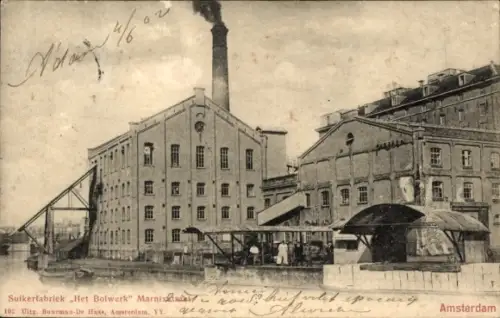 Ak Amsterdam Nordholland Niederlande, Zuckerfabrik Het Bolwerk