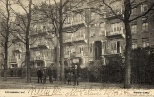 Ak Amsterdam Nordholland Niederlande, Linnaeusstraße