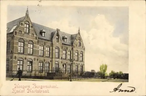Ak Amsterdam Nordholland Niederlande, Höhere Bürgerschule, Roelof Hartstraat