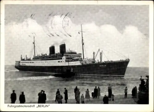 Ak Fahrgastmotorschiff Berlin, Norddeutscher Lloyd Bremen