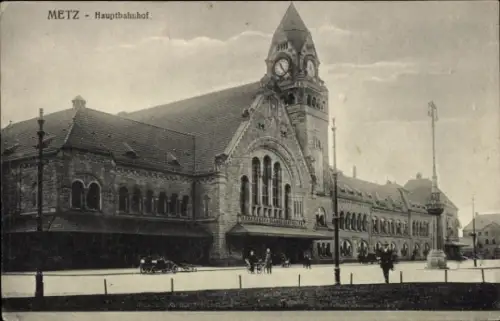 Ak Metz Moselle, Hauptbahnhof