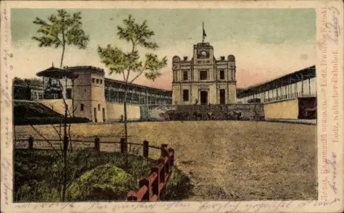 Ak Łódź Lodz Lodsch Polen, Kalischer Bahnhof