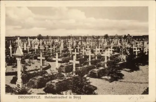 Ak Stryj Stryi Ukraine, Drohobycz, Heldenfriedhof