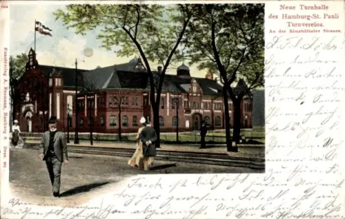 Ak Hamburg Mitte St. Pauli, Neue Turnhalle, Straßenansicht