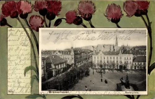 Passepartout Ak Bremerhaven, Marktplatz