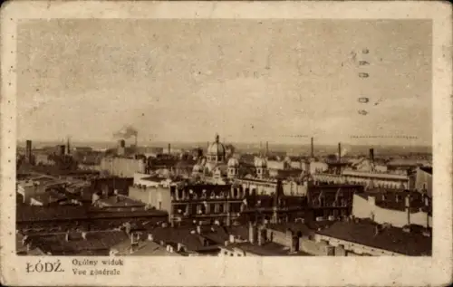 Ak Łódź Lodsch Polen, Gesamtansicht