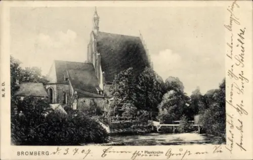 Ak Bydgoszcz Bromberg Westpreußen, Pfarrkirche
