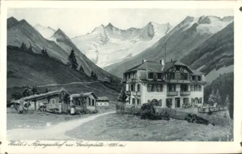 Ak Krimml in Salzburg, Waltl's Alpengasthof zur Gerlosplatte
