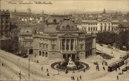 Ak Wien 1 Innere Stadt, Deutsches Volkstheater