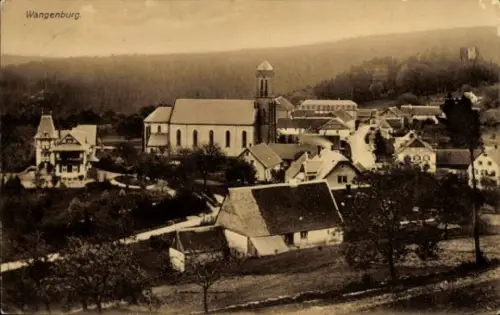 Ak Wangenbourg Wangenburg Elsass Bas Rhin,  Kirche, Häuser, Landschaft, 