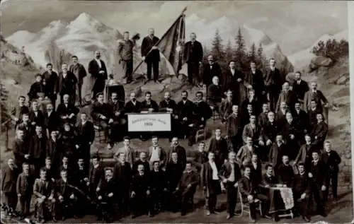 Foto Ak Berlin, Schweizer Verein Berlin, Mitglieder 1906