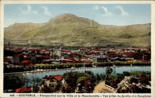 Ak Grenoble Isère, Stadtansicht von  Moucherotte, Garten der Delfine