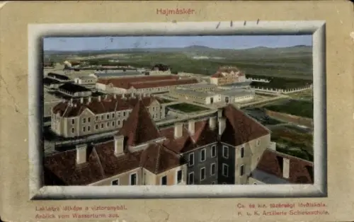 Ak Hajmáskér Ungarn, Landschaftsbild, Wasserturm, Militärschule, Hajmáskér