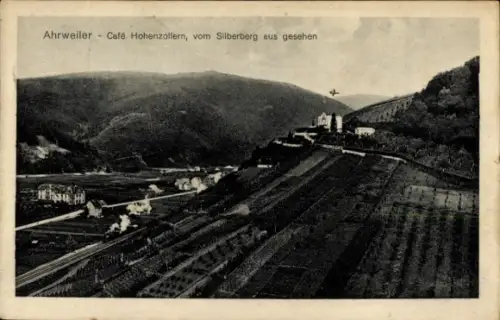 Ak Ahrweiler an der Ahr,  Café Hohenzollern, Silberberg, Landschaft, Flugzeug