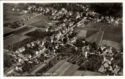 Ak Wain in Baden Württemberg, Wain b. Laupheim vom Flugzeug aus