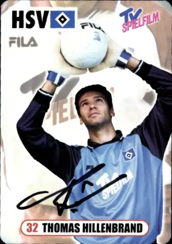 Autogrammkarte Fußballer Thomas Hillenbrand, Hamburger SV, Autogramm