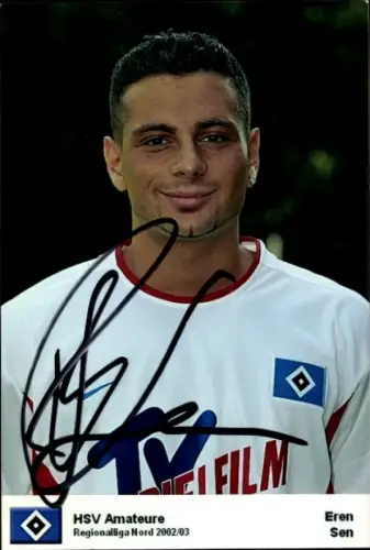 Autogrammkarte Fußballer Eren Sen, Hamburger SV, Autogramm