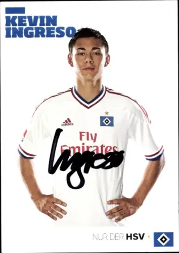 Autogrammkarte Fußballer Kevin Ingreso, Hamburger SV, Autogramm