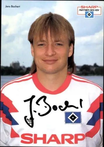 Ak Fußballer Jens Borchert, Hamburger SV, Autogramm