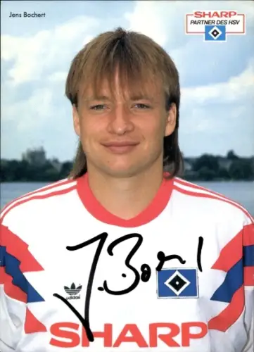 Ak Fußballer Jens Borchert, Hamburger SV, Autogramm