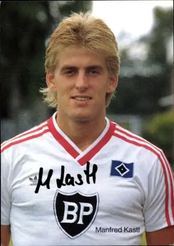 Autogrammkarte Foto Fußballer Manfred Kastl, Hamburger SV, Autogramm