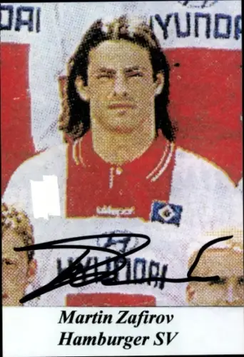 Autogrammkarte Fußballer Martin Zafirov, Hamburger SV, Autogramm